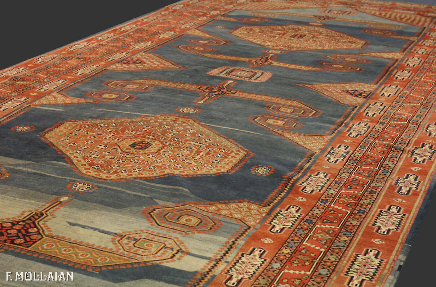 Antique Persian Bakshaish Gallery Carpet n°:66265562